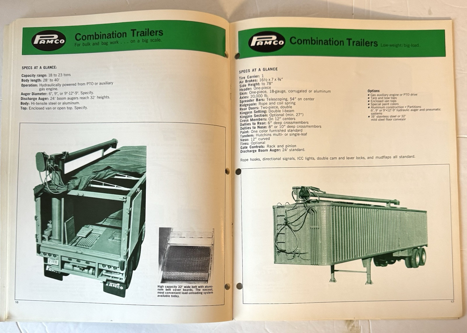 Vintage 1972 Pamco Agricultural Brochure Bulk Feed And Fertilizer Farm Equipment