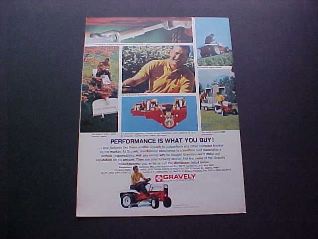 1969 GRAVELY Garden and Lawn Tractor Mower vintage ad–’69 (Studebaker Corp)