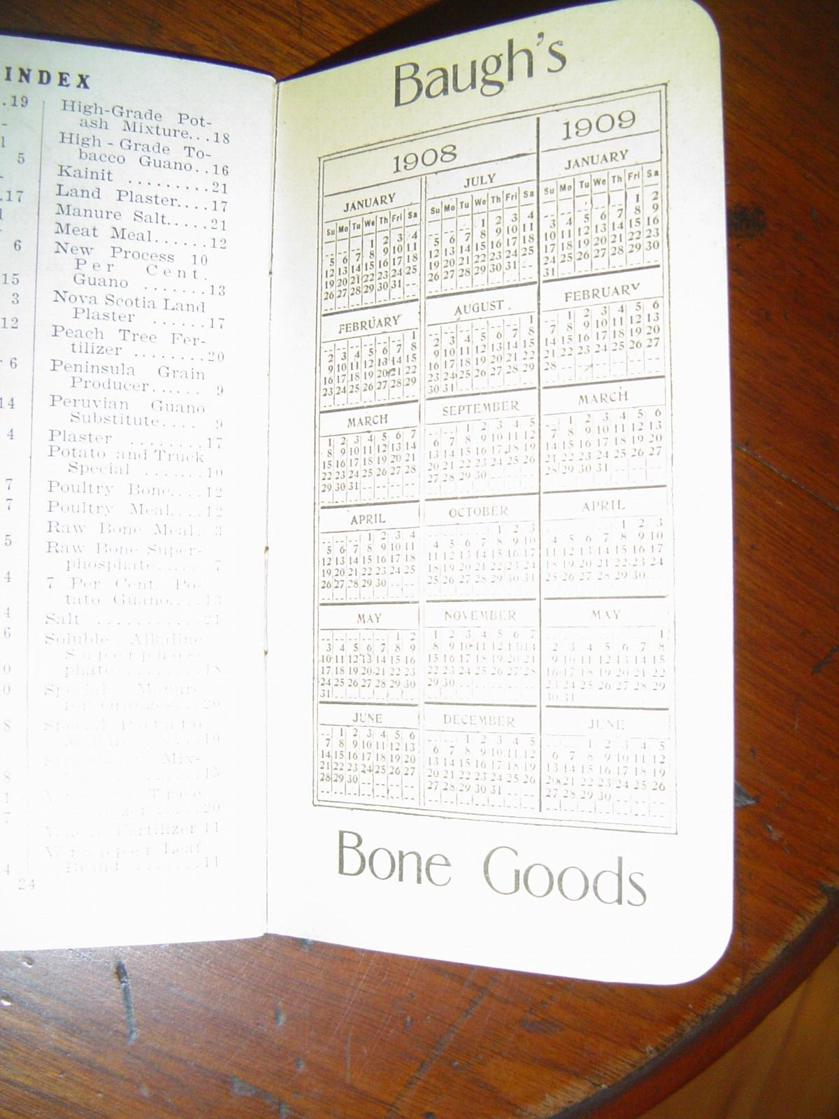 1908 Baugh’s Fertilizers Baltimore, MD James F George, Weissport, PA Notebook