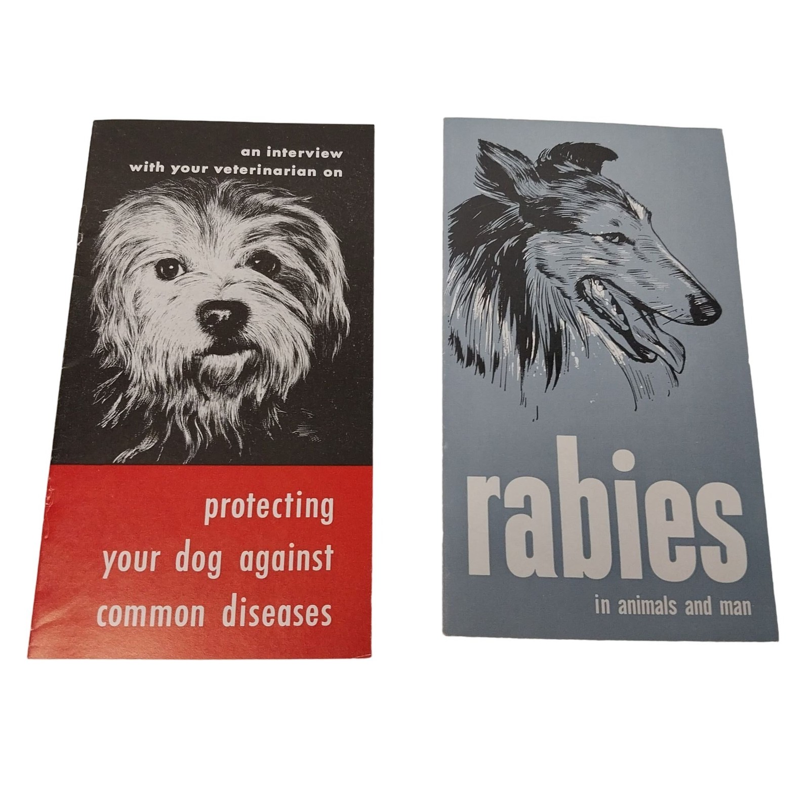 Vintage Pittman Moore Company Brochures Dogs & Rabies 1960s Allied Laboratories