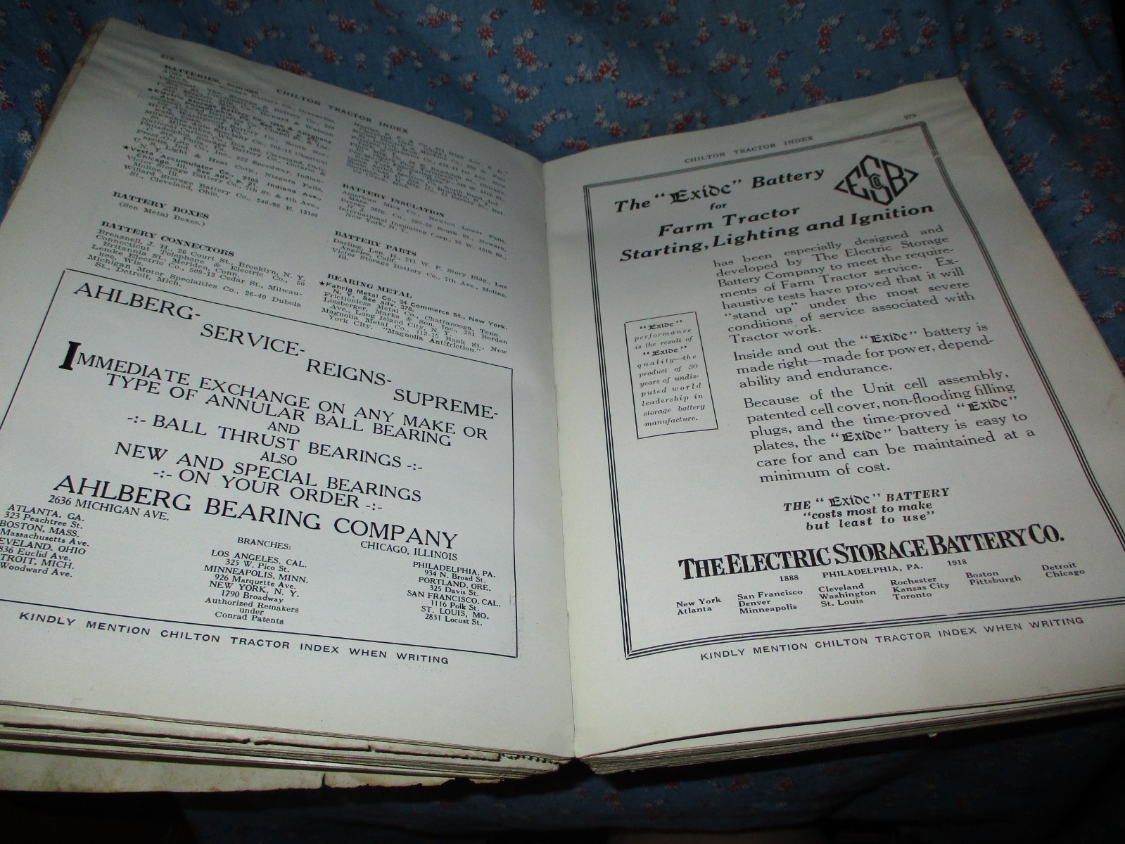 Chilton Tractor Index Pages 163-450 Unknown Date Very Early Rough Condition