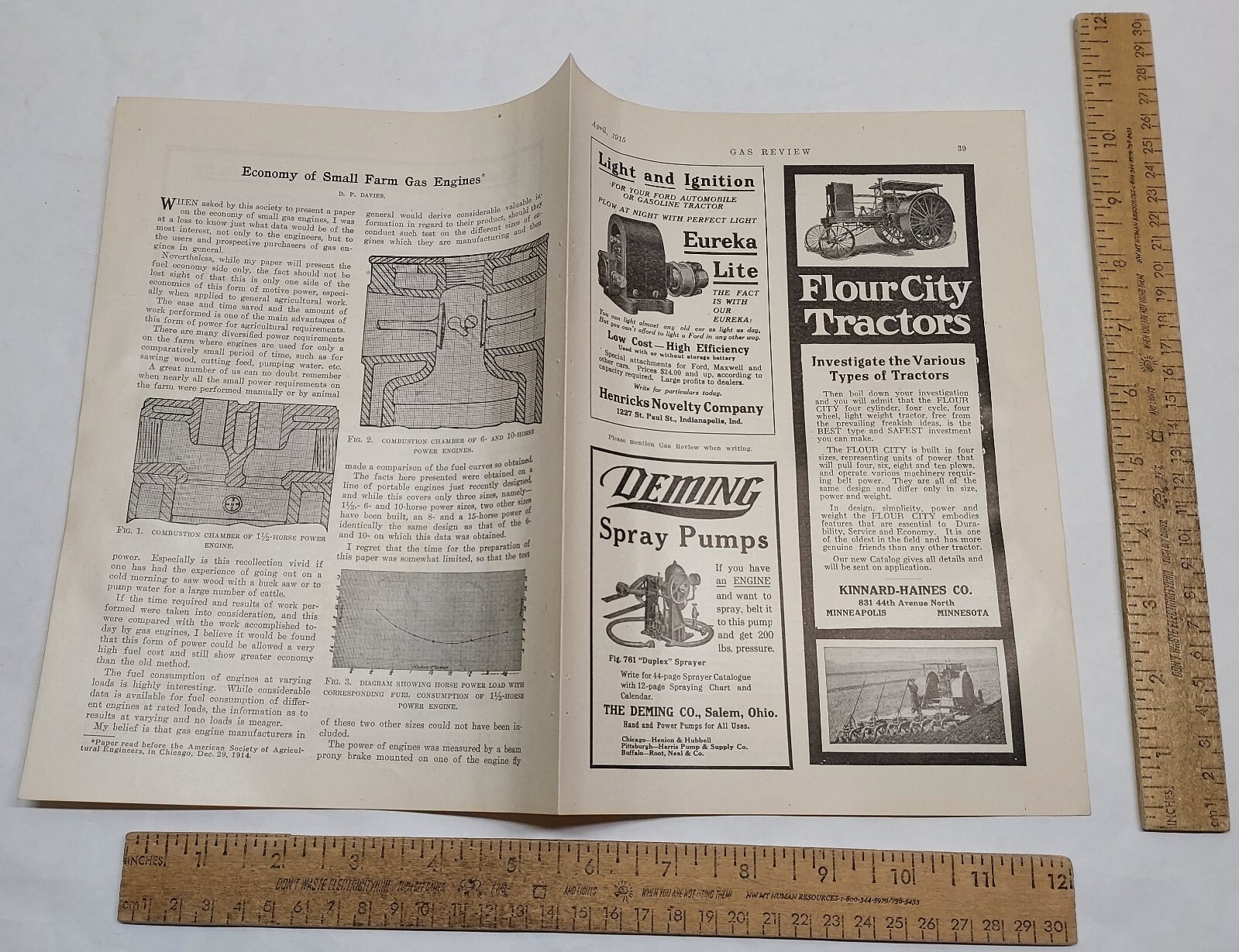 1915 – Flour City Tractors – KINNARD-HAINES CO – magazine ad – listing #5824