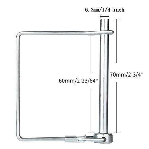 10 Pcs, Hitch pin Wire Lock Pin Safety Coupler Pin 1/4″ x 2-3/4″for Farm Lawn…
