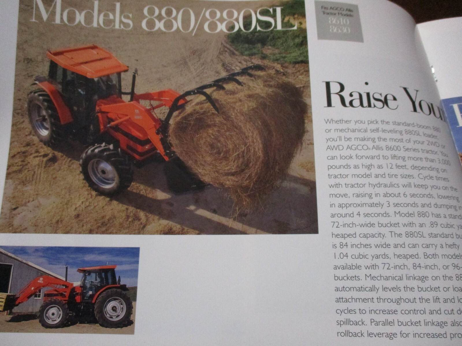 Agco Allis 680-780/SL-880/SL-980 Loaders Sales Brochure 1996