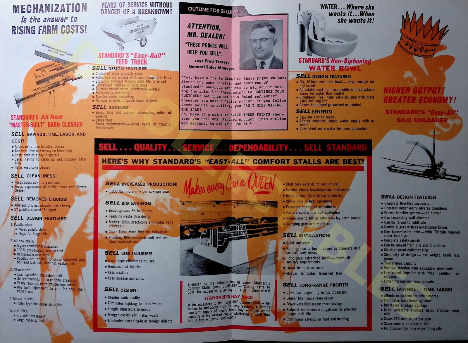 Vintage Farm Brochure Standard Equipment Agricultural Product’s 1960s