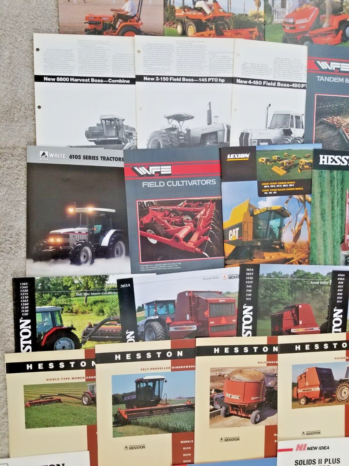 10 Pounds Of Tractor and Implement Brochures/Spec Sheets – 150+ 1980’s and Up