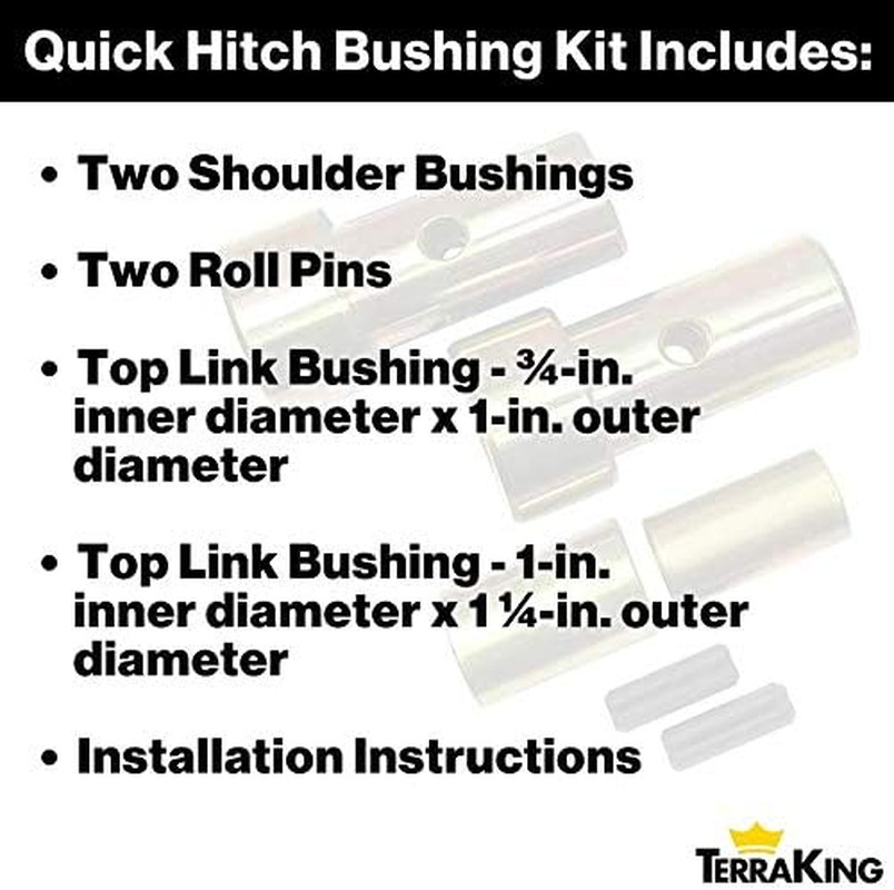 – TK95029 – Quick Hitch Bushing Kit Imatch 7” Yellow Zinc Finish