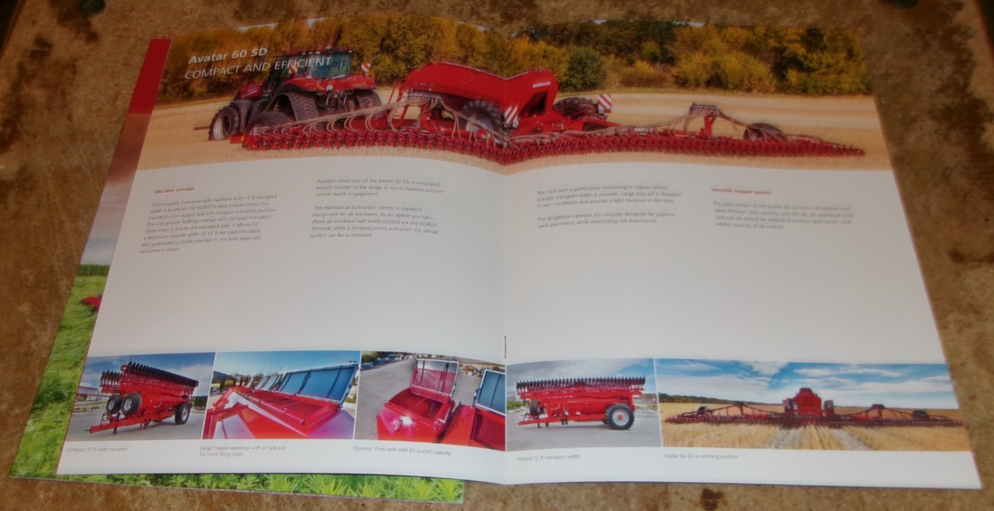 2-lot 2023 horsch avatar planters brochures in nice shape used