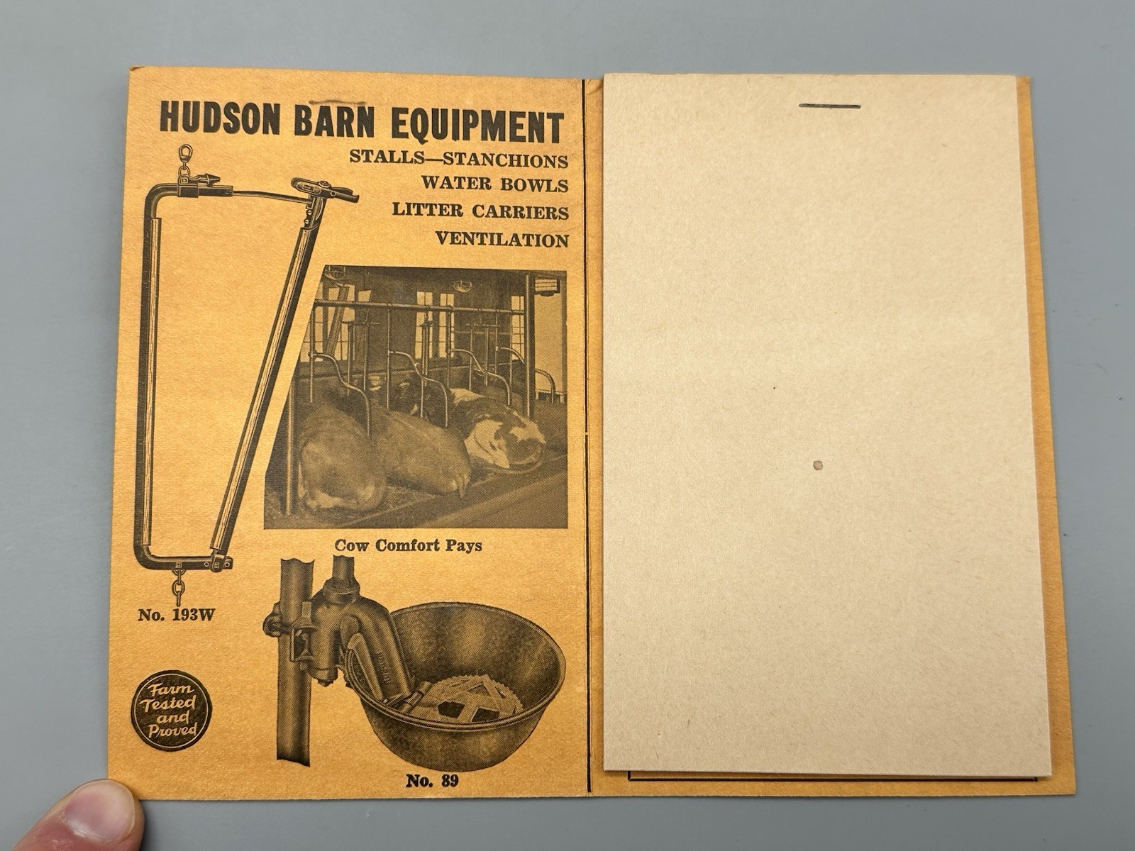 Hudson Equipment Corporation Memo Book UNUSED 3.5″ x 5.5″ Early 1900’s!