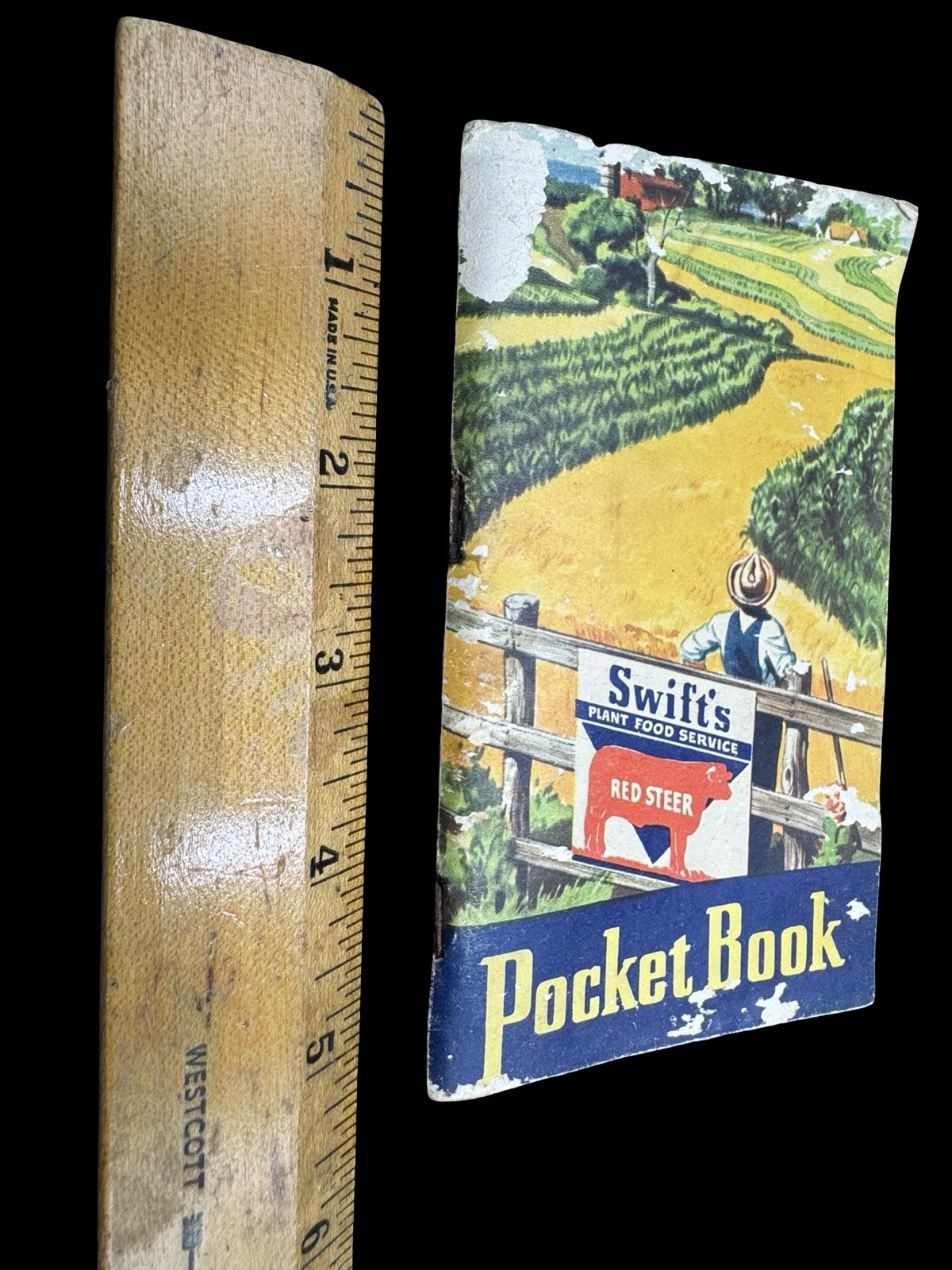 Swift’s Plant Food Service Red Steer Notebook Pocket Book Used 50’s