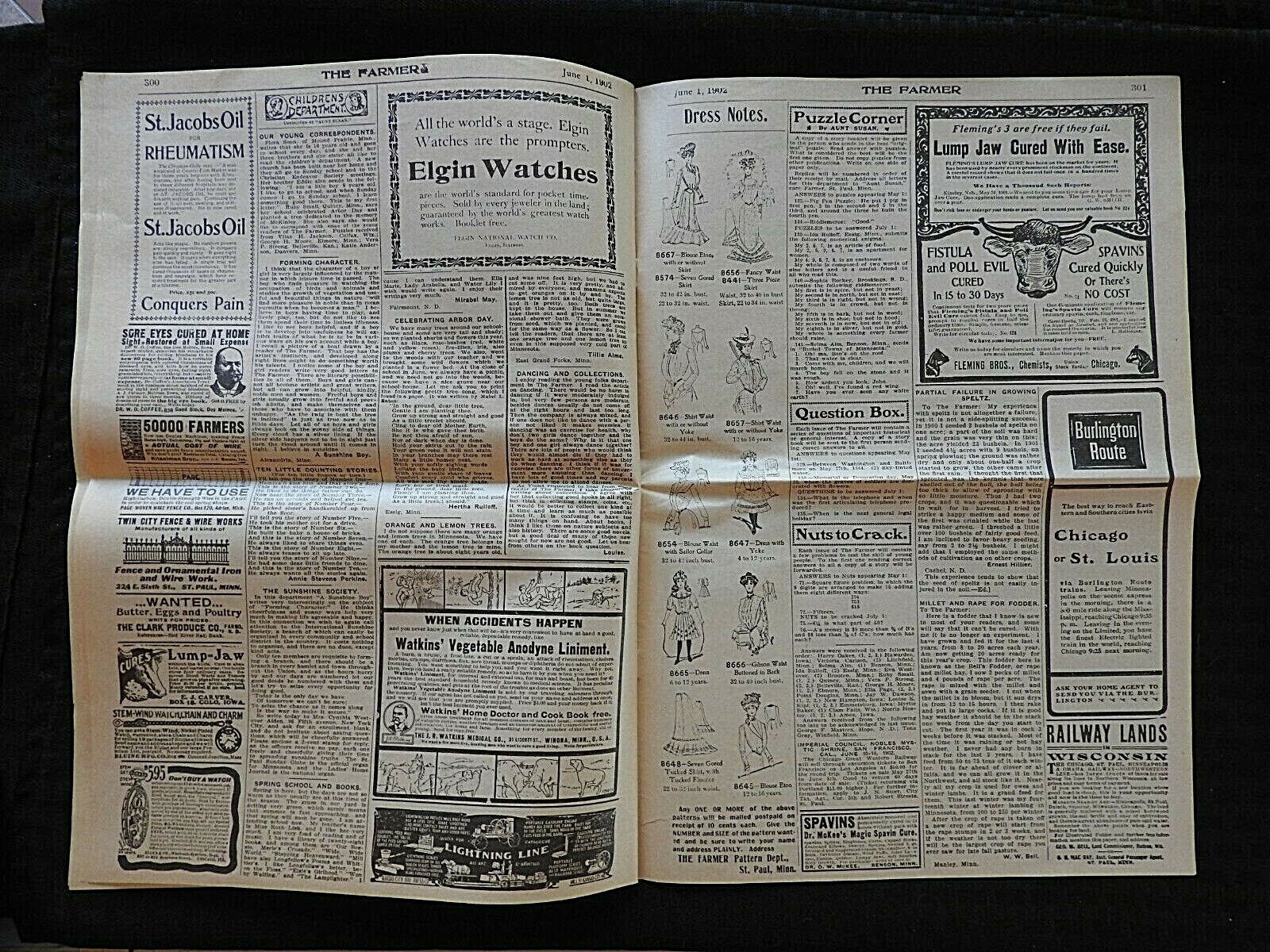1902 “The Farmer” Webb-Shaw Farm Experiment St. Paul MN Agricultural Newspaper