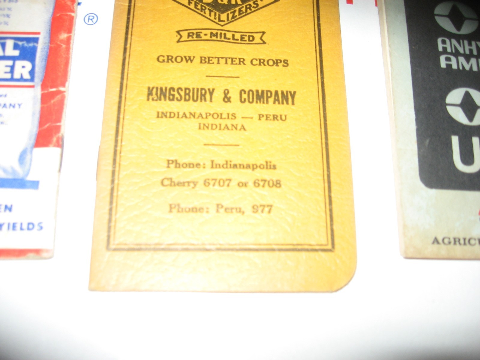 OLD FERTILIZER MEMO BOOKS FROM 1560’s {4} SACCO, AMMO-PHOS, FEDERAL, D&K