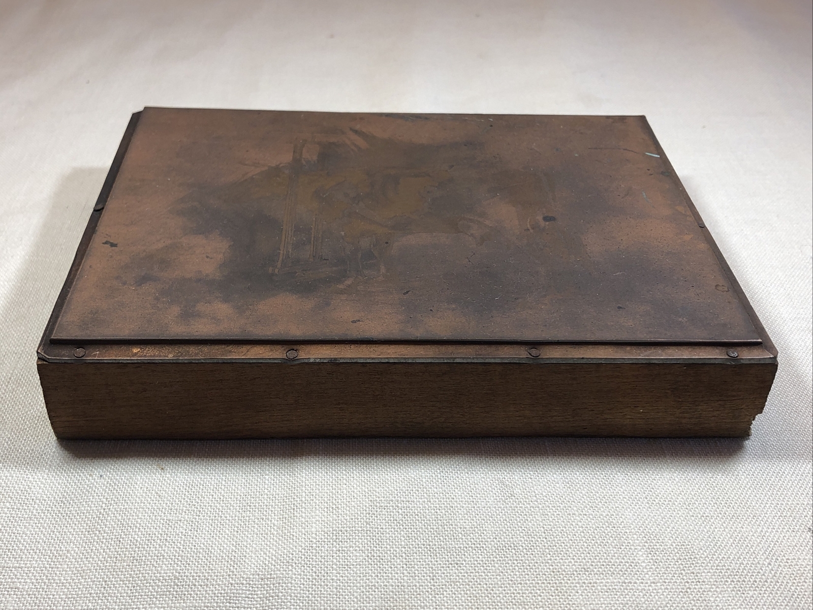 Rare Antique Robertson’s Forestville CT Stanchion Cow Copper Plate for BOOKLET