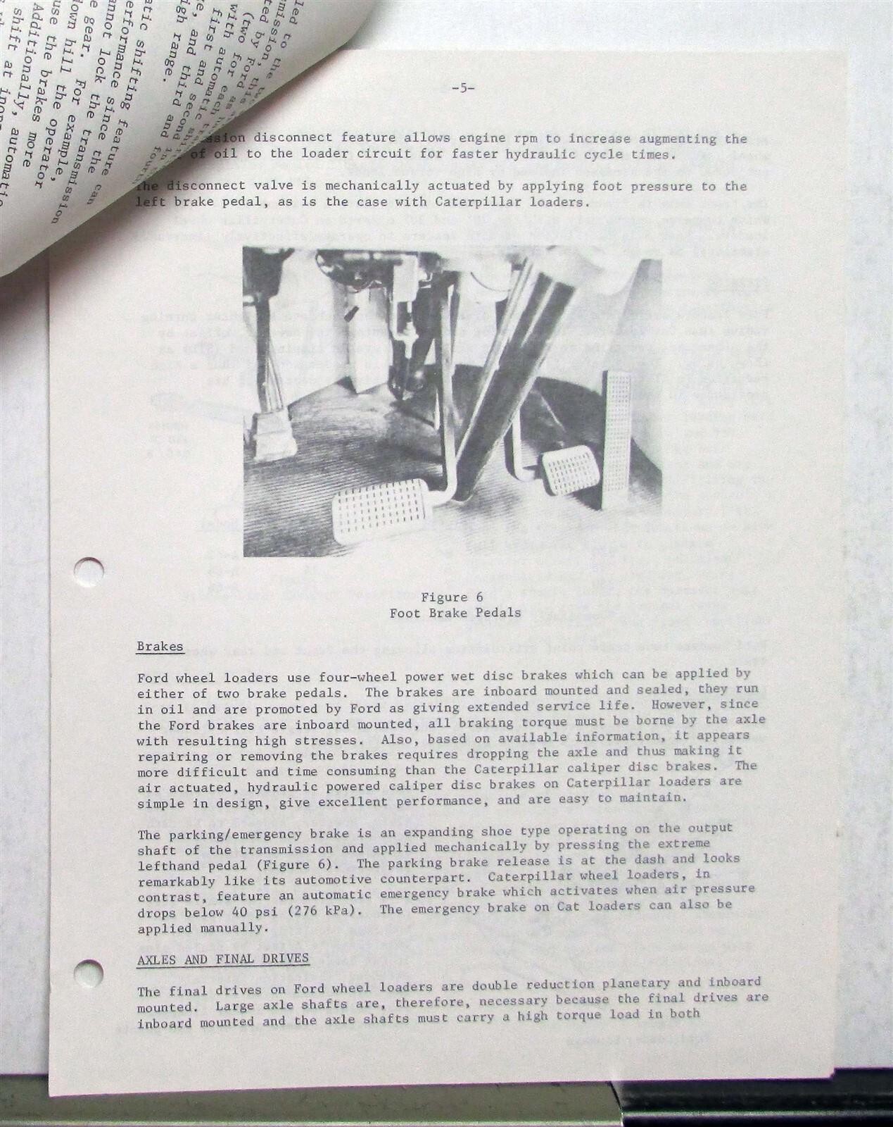 1976 Caterpillar Wheel Loaders Ford Specs Construction Competitive Information