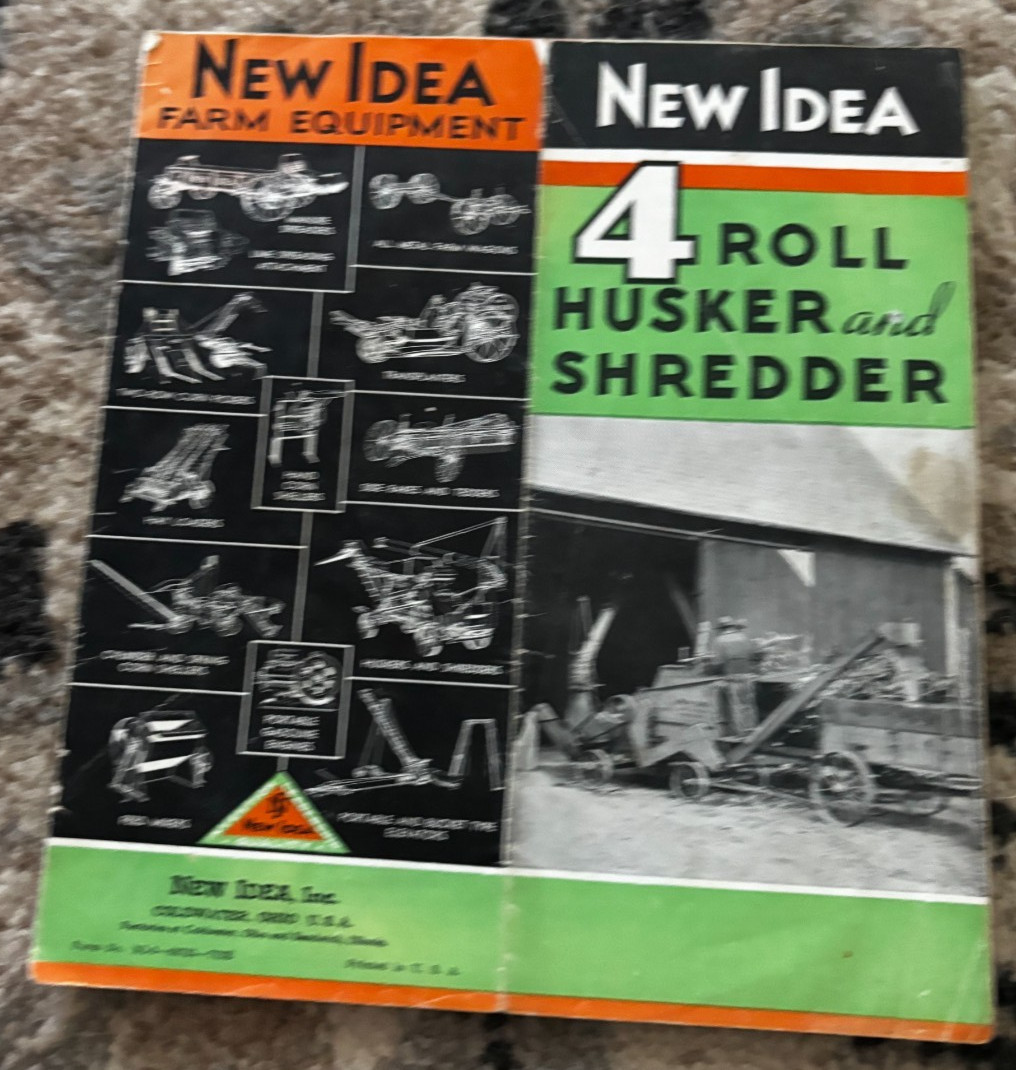 New Idea 4 Roll Husker & Shredder 1937 Brochure DCPA26