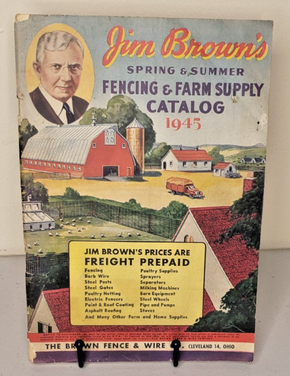 (2) Jim Brown’s Fence And Farm Supply Catalogs Cleveland OH 1944 & 1945
