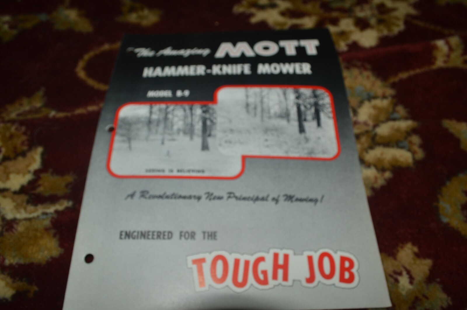 Mott Hammer Knife B-9 Mower Brochure FCCA