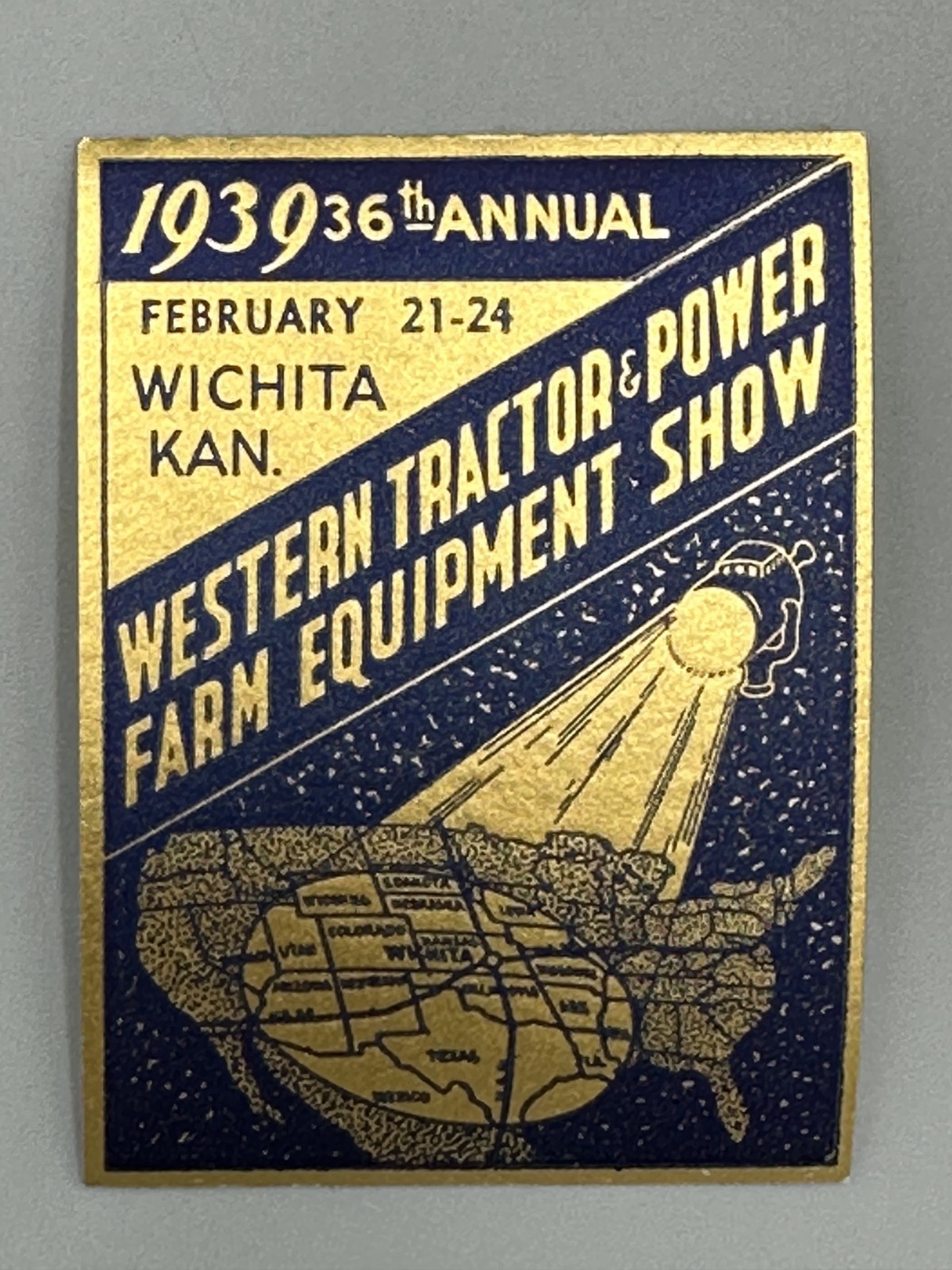 1937 – 1941 Western TRACTOR & FARM Show WICHITA KANSAS Advertising POSTER STAMP
