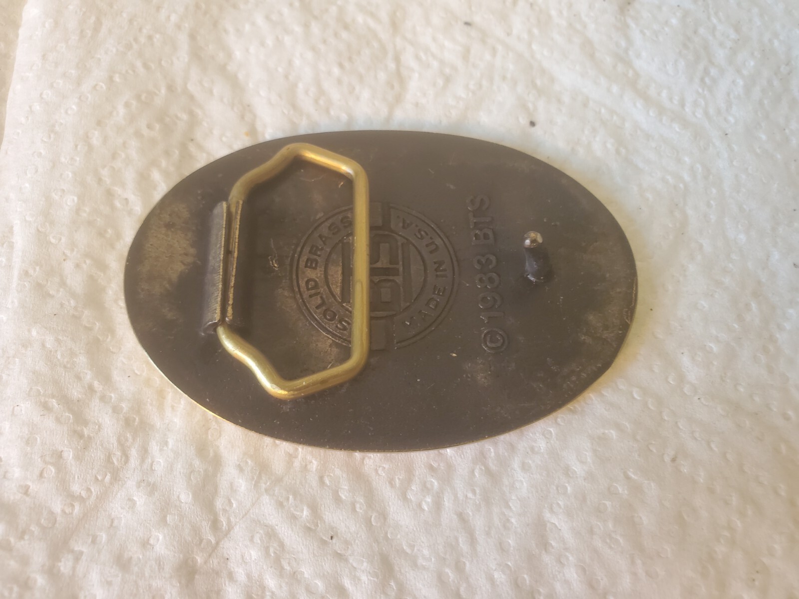 Metal Belt Buckle Herschel Corporation 100 Years 1886 1986 Serving Agriculture