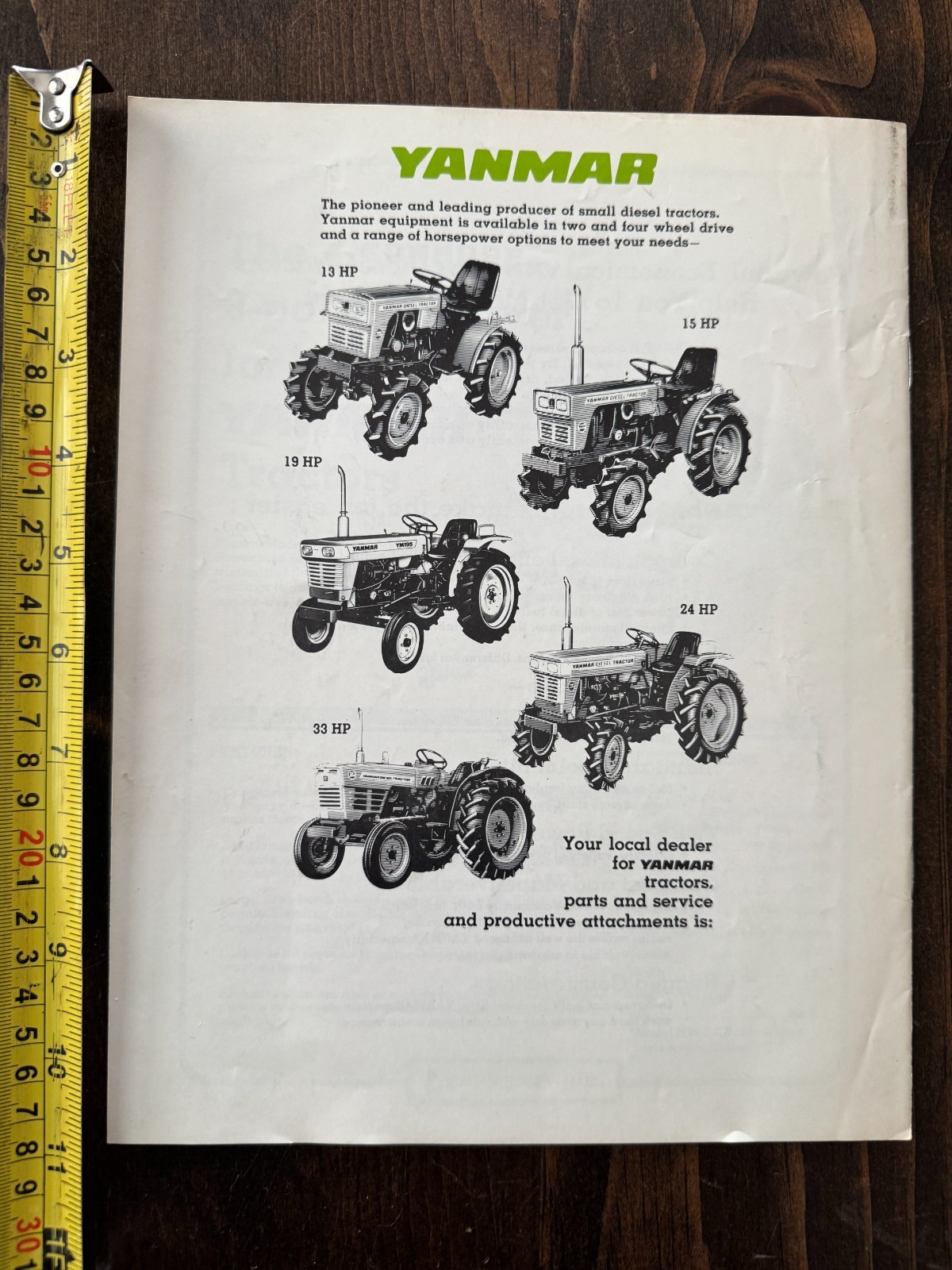 VINTAGE 1970’S YANMAR DIESEL 4 WHEEL DRIVE TRACTOR & ATTACHMENTS BUYERS GUIDE