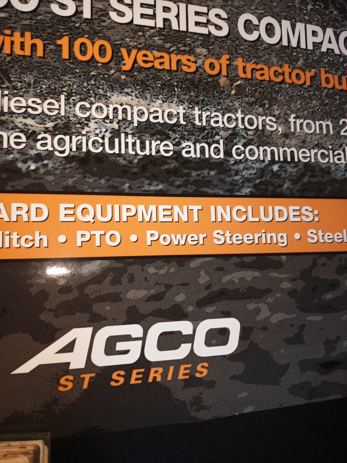 Vintage Agco ST Series~~Compact Tractor~Dealer Poster~ 24″ X 36″