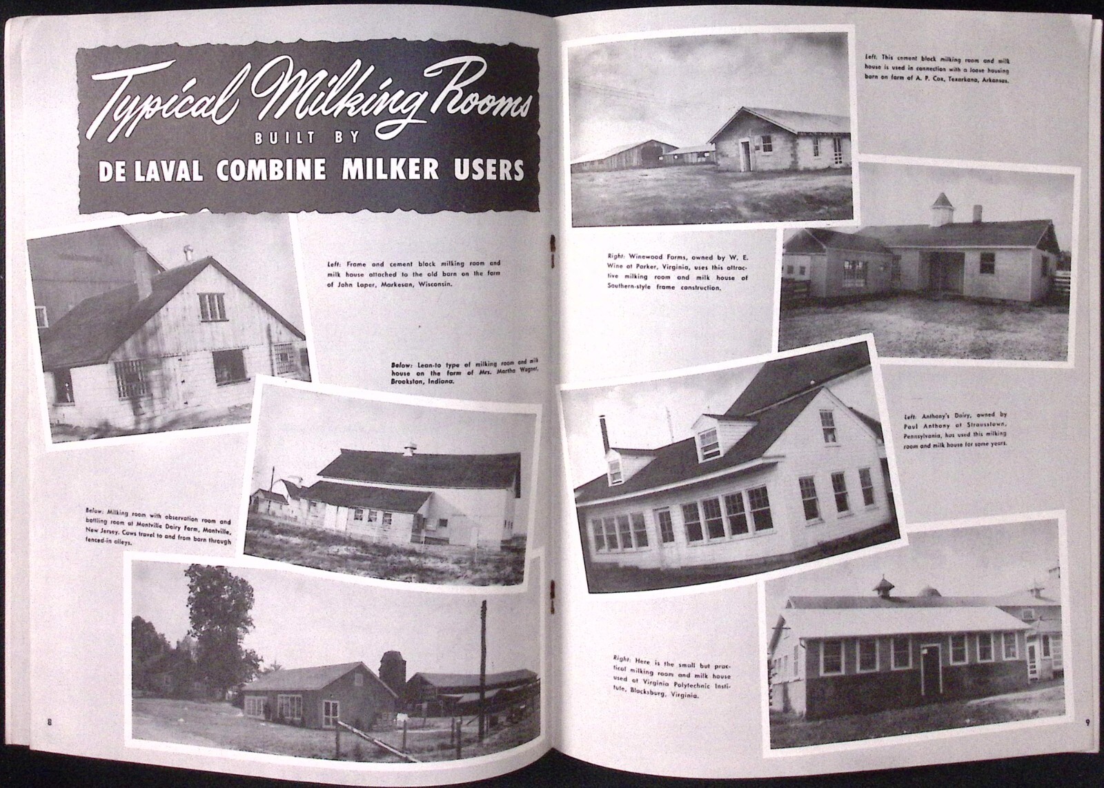1950 De Laval Model F Combine Milker Plan Book De Laval Separator Co Chicago