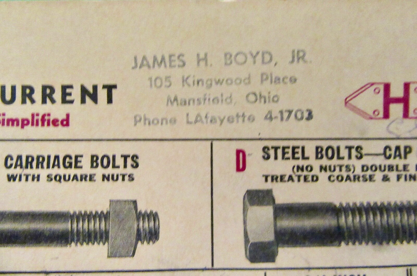R. Herschel Manufacturing Co. Wall Price Chart (Peoria Ill, Mansfield, Oh (1957)