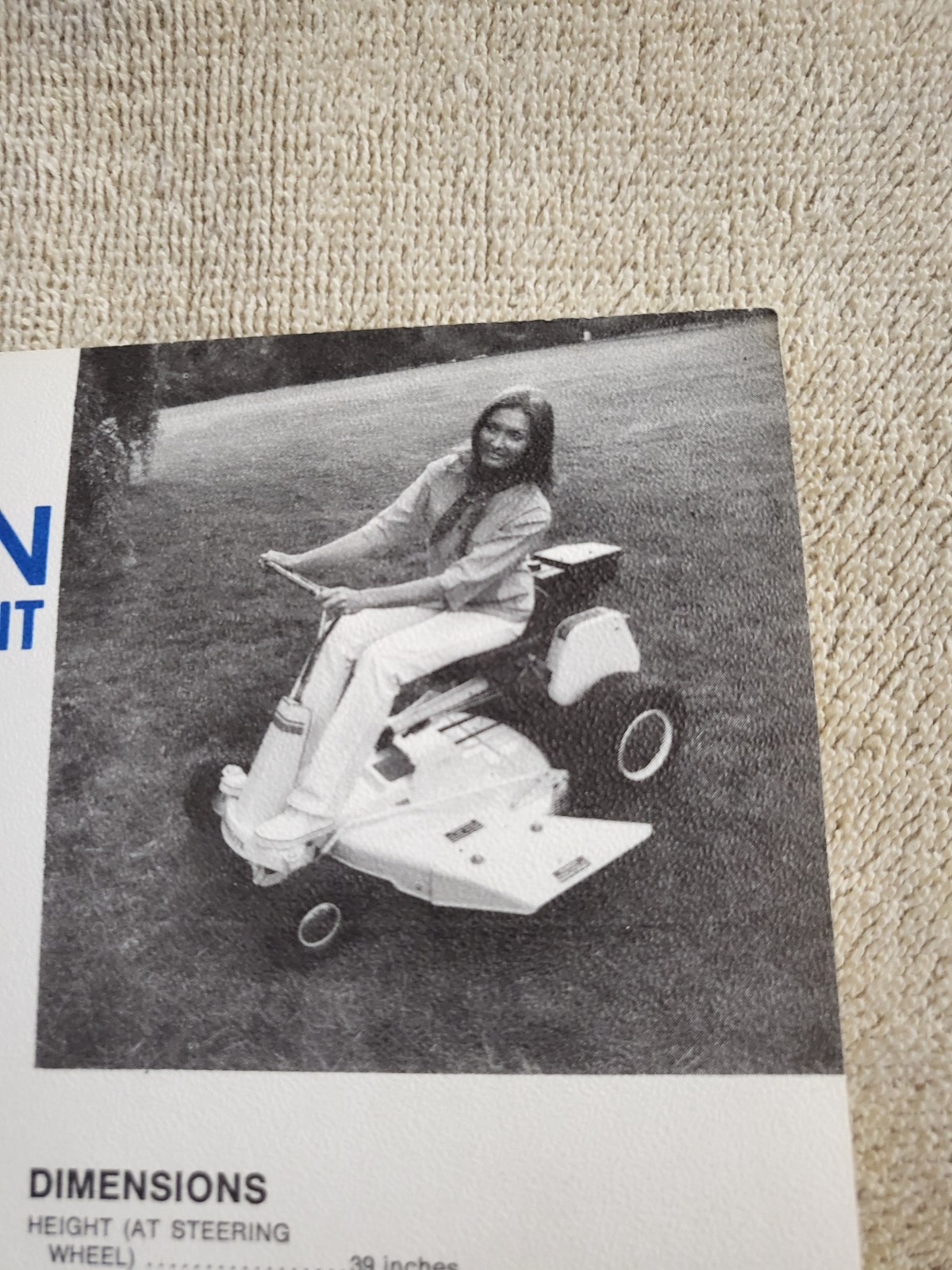 Vintage 1974 Homelite Model RE30 Rear Engine Riding Mower BROCHURE 190402 Briggs