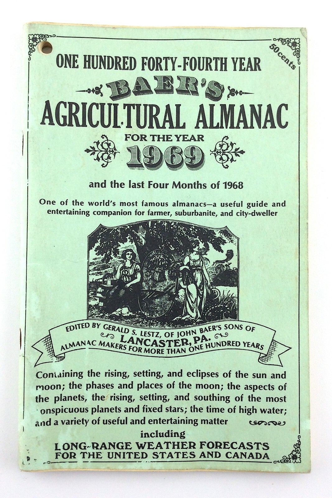 Baers Agriculture Almanac 1969 Events Information Grosset Dunlap New York M103
