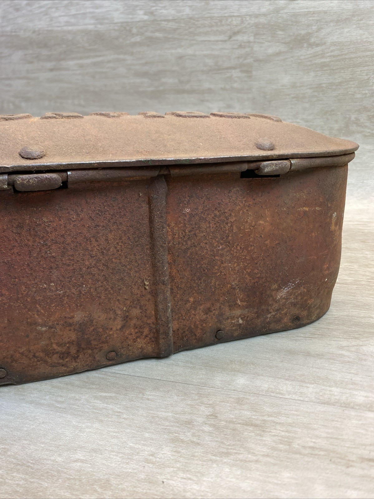Antique Adriance cast iron mower reaper collectible tool box Chipped BARN FIND