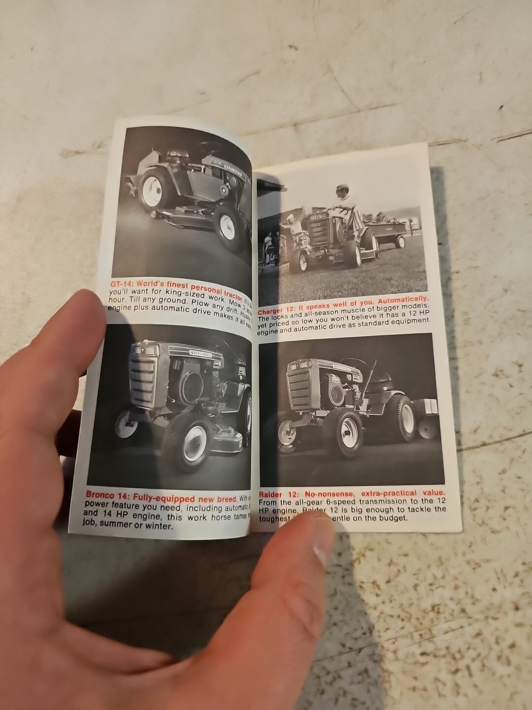 Vintage 1970’s Wheel Horse Pocket Size Sales Brochure