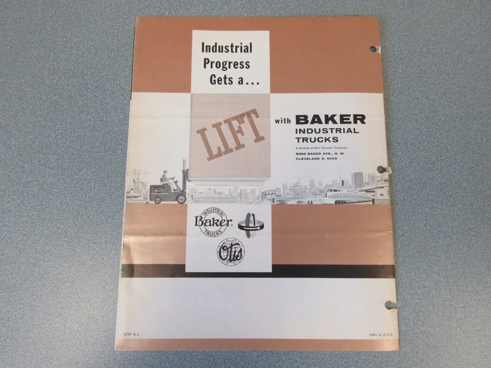 Old 1959 Baker Forklift Sales Brochure, Complete Line
