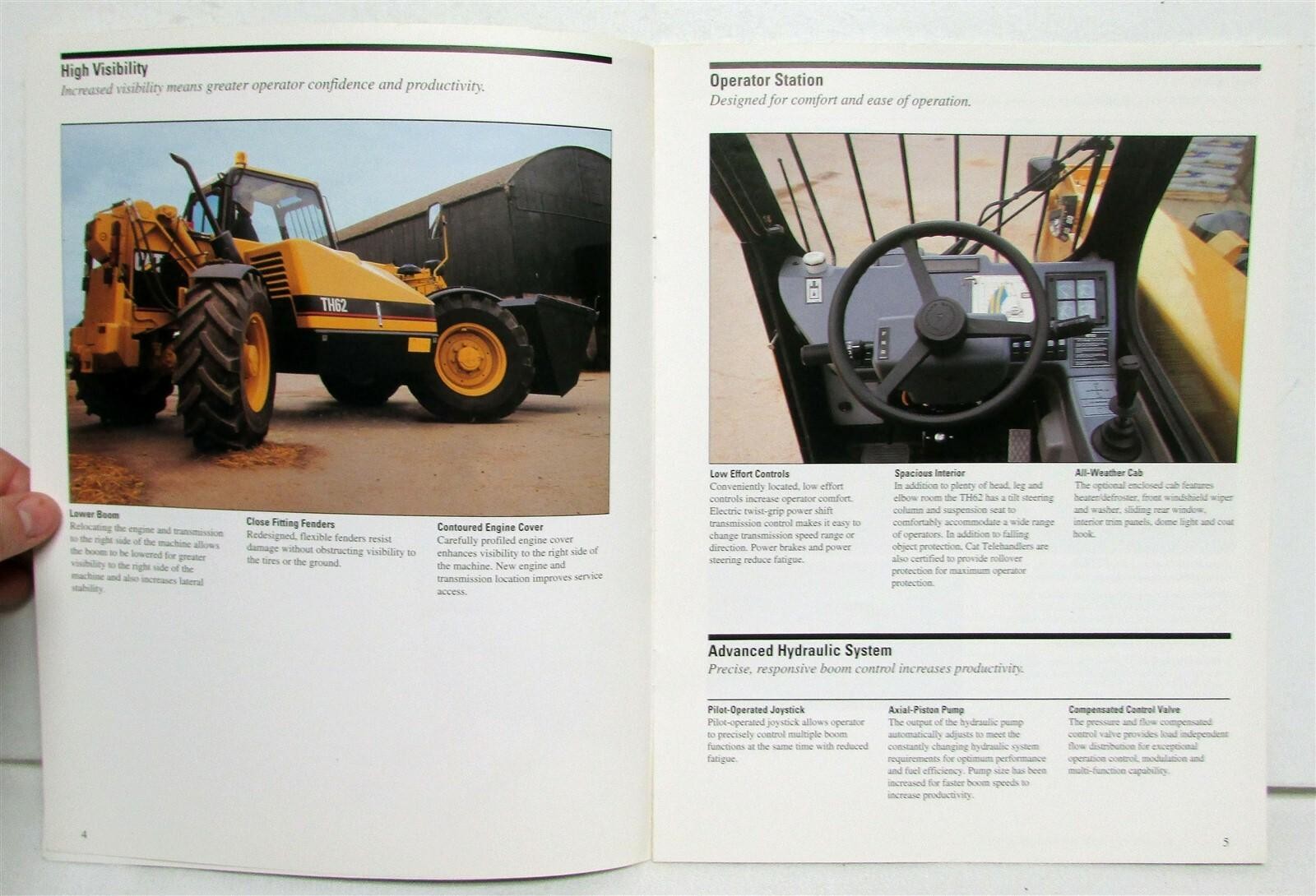 1996 Caterpillar TH62 Telescopic Handler Specs Construction Sales Brochure