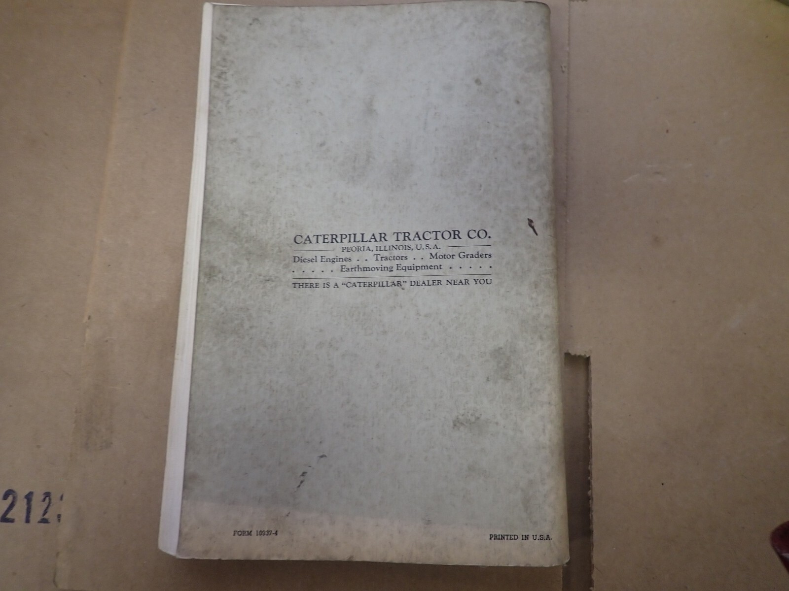 Original 1955 Cat Caterpillar 112 Diesel Operator Instructions Manual