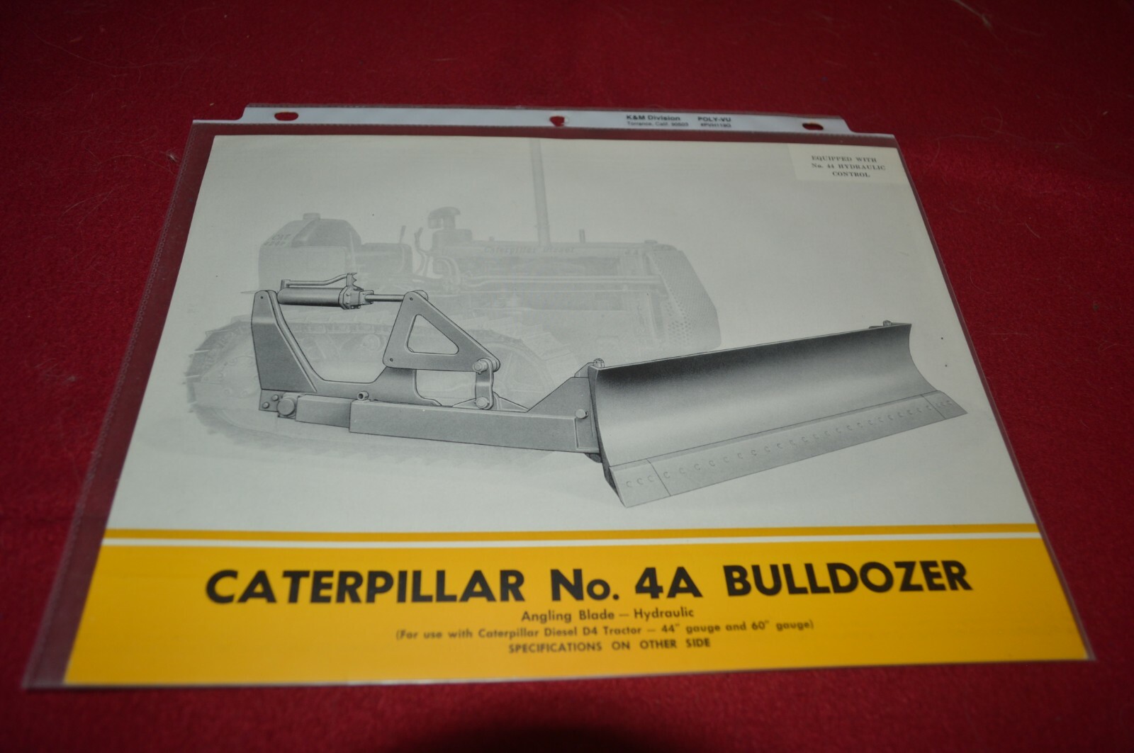 Caterpillar 4A Bulldozers For 1953 Dealer’s Brochure AMIL16