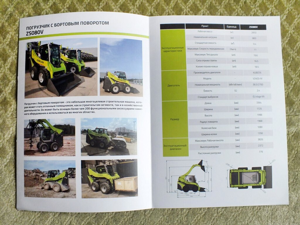 ZOOMLION ZS080V Skid Steer Loader Brochure 2022