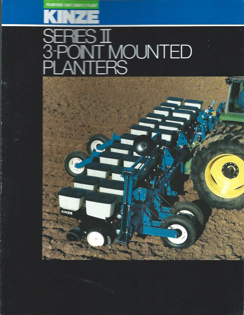 Farm Equipment Brochure – Kinze – Series II 3-Pt Mounted Planter c1988 (F3015)