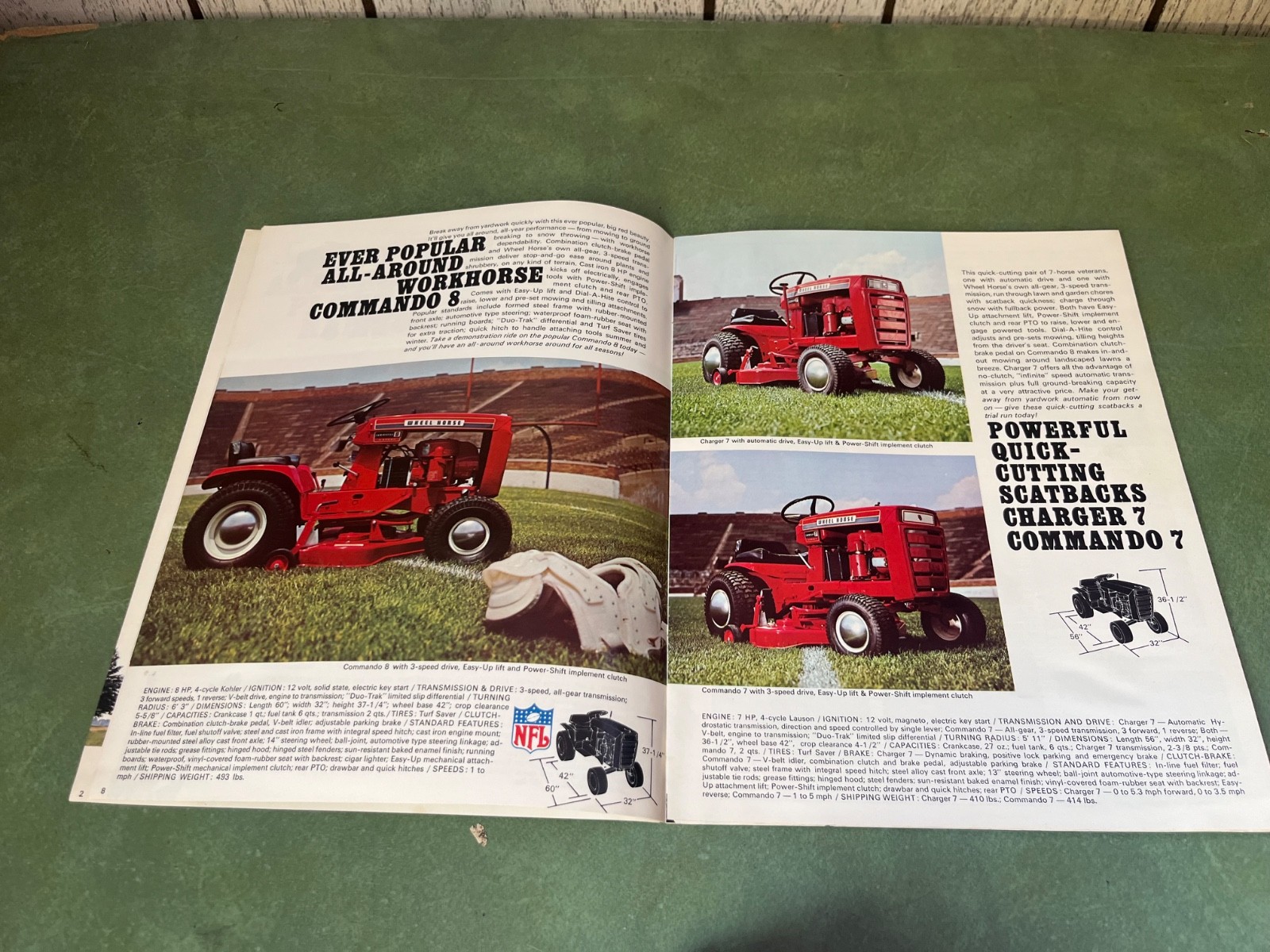 Original 1970 Wheel Horse Garden Tractor Sales Brochure