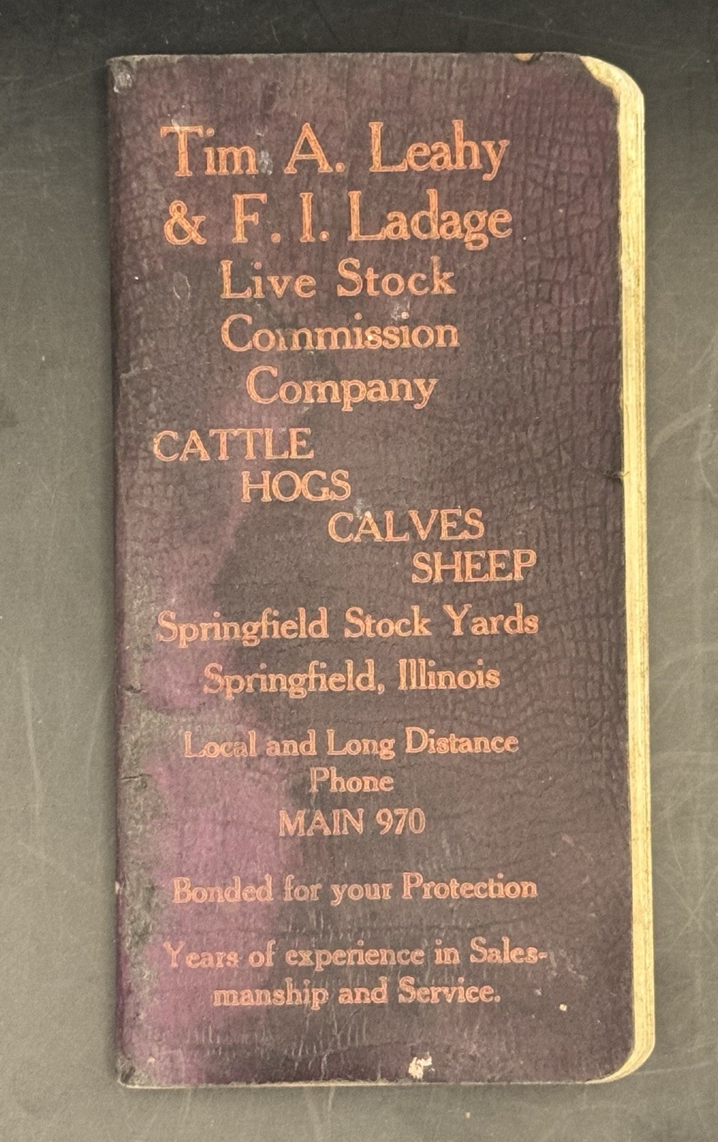 1934 Livestock Remedies Farm Booklet Springfield IL Stock Yards Advertising