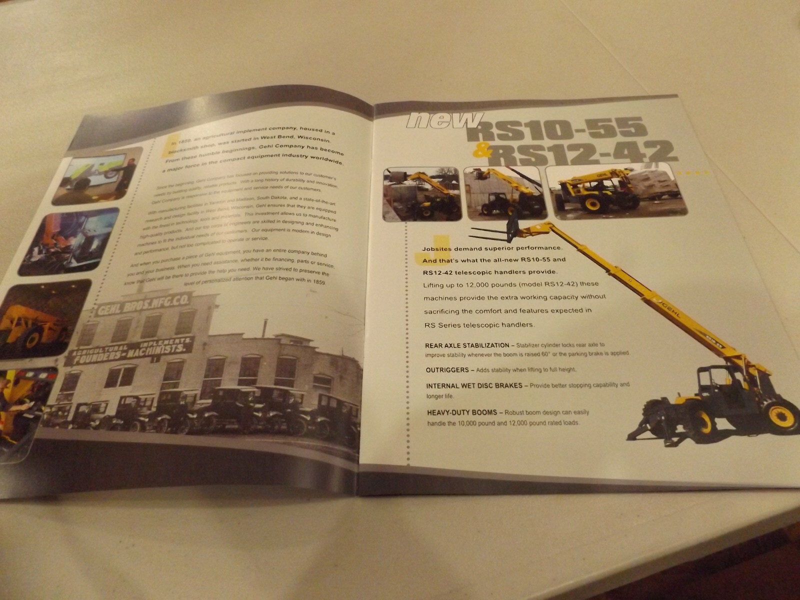 GEHL FULL LINE RS SERIES TELESCOPIC HANDLERS, LITERATURE # RS1044-5M 2010