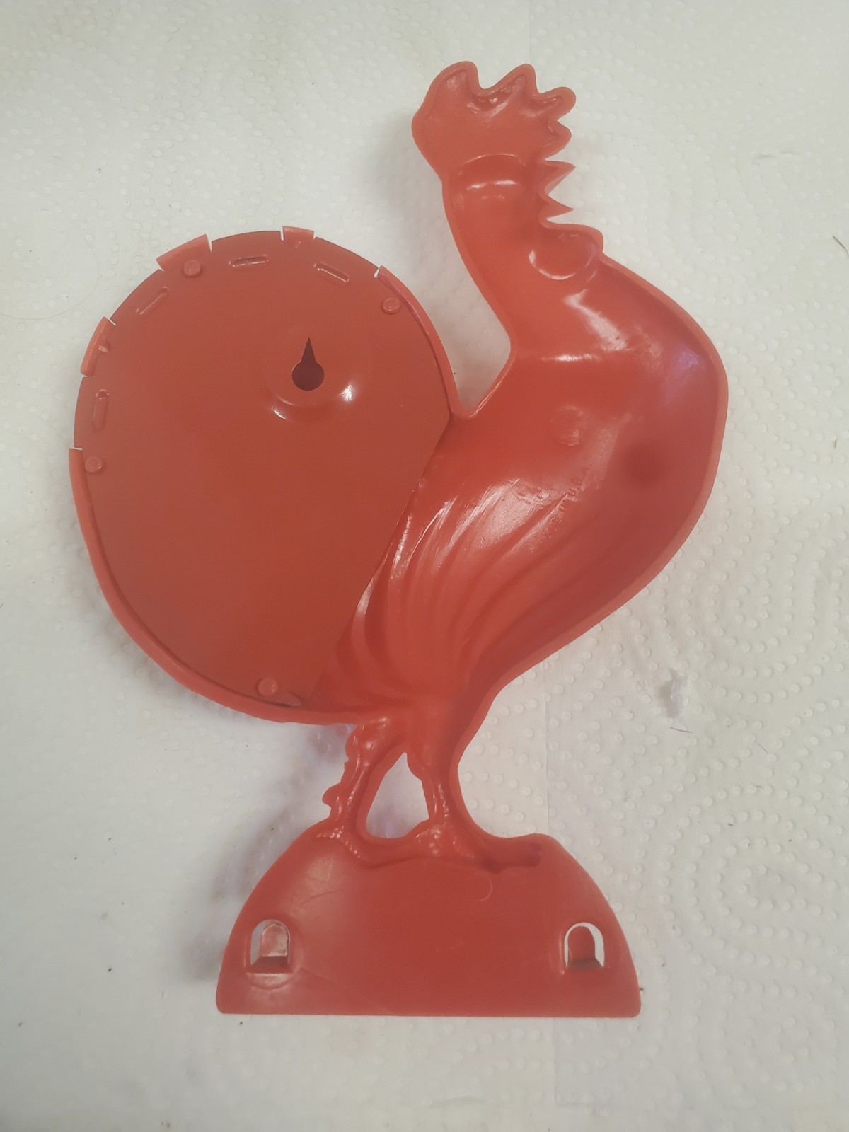 8″ Red Plastic Rooster Spoon Holder Carroll Etchen Trucking Clear Lake Iowa
