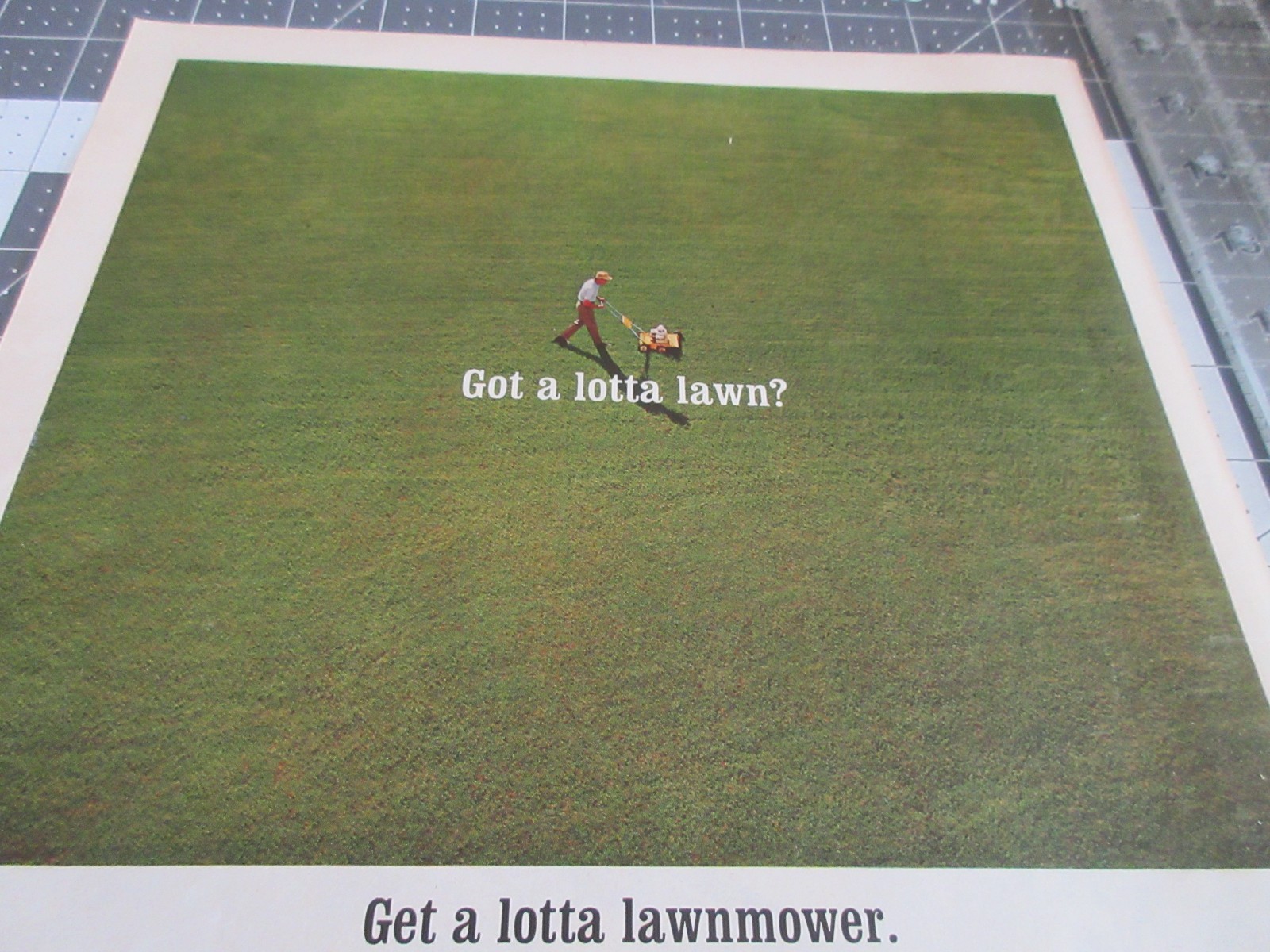 1968 PRINT AD TORO LAWN MOWERS GOT ALOT OF LAWN GET LOT OF MOWER