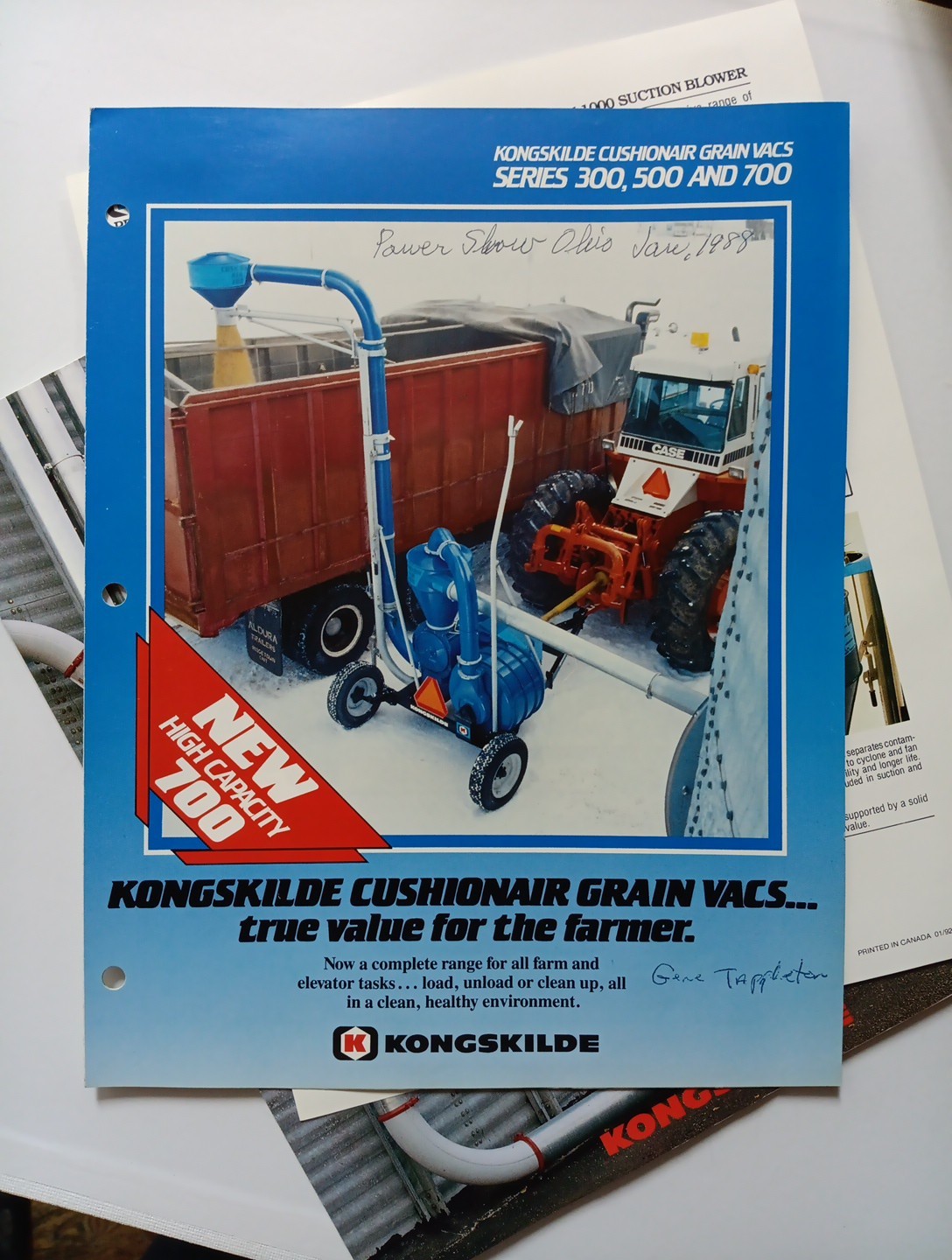 1990s Kongskilde Grain Blowers Vac Air Systems Sales Brochures Lot Of 3