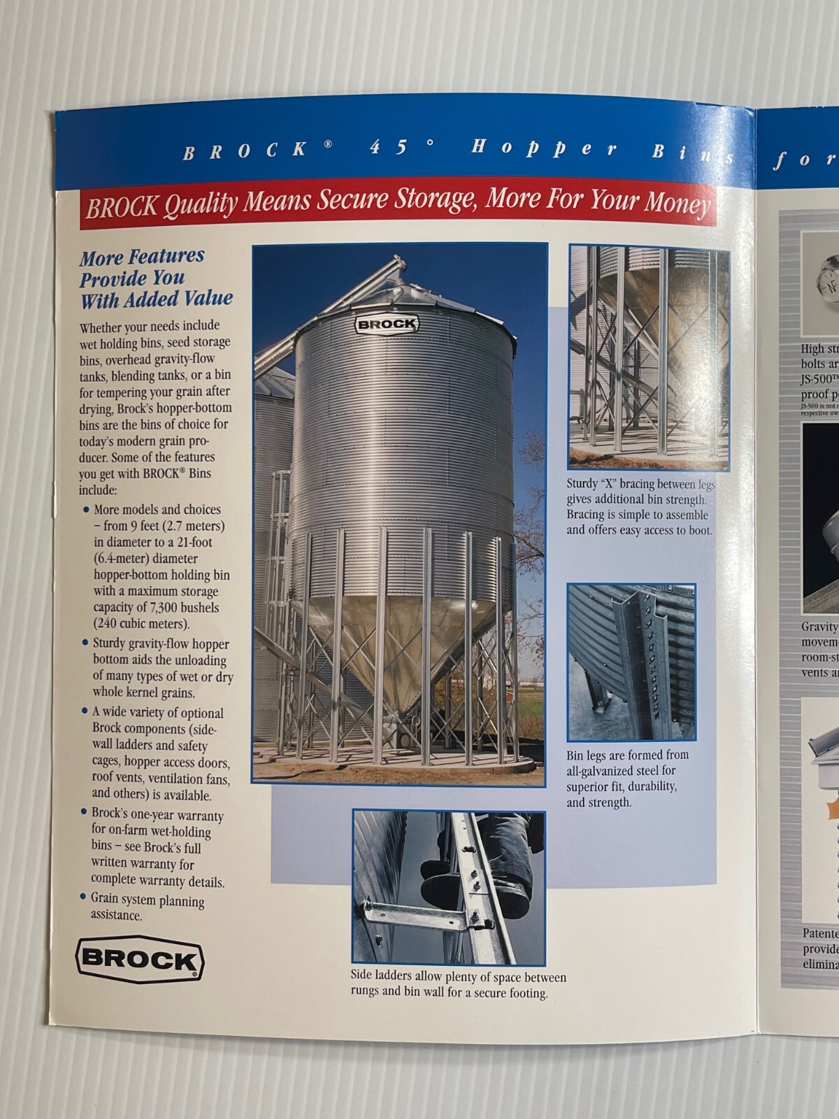 Brock On-Farm Holding Bins Sales Brochure 2010s (Showroom Book)