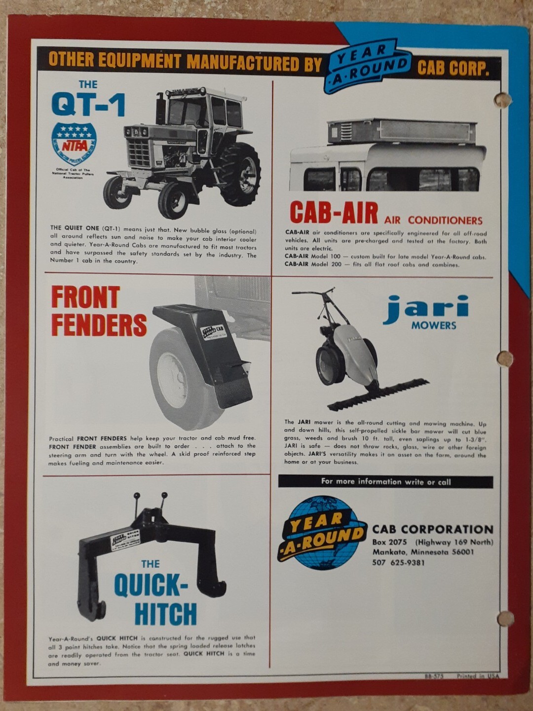 Year A Round Bean Bar for Combines Brochure