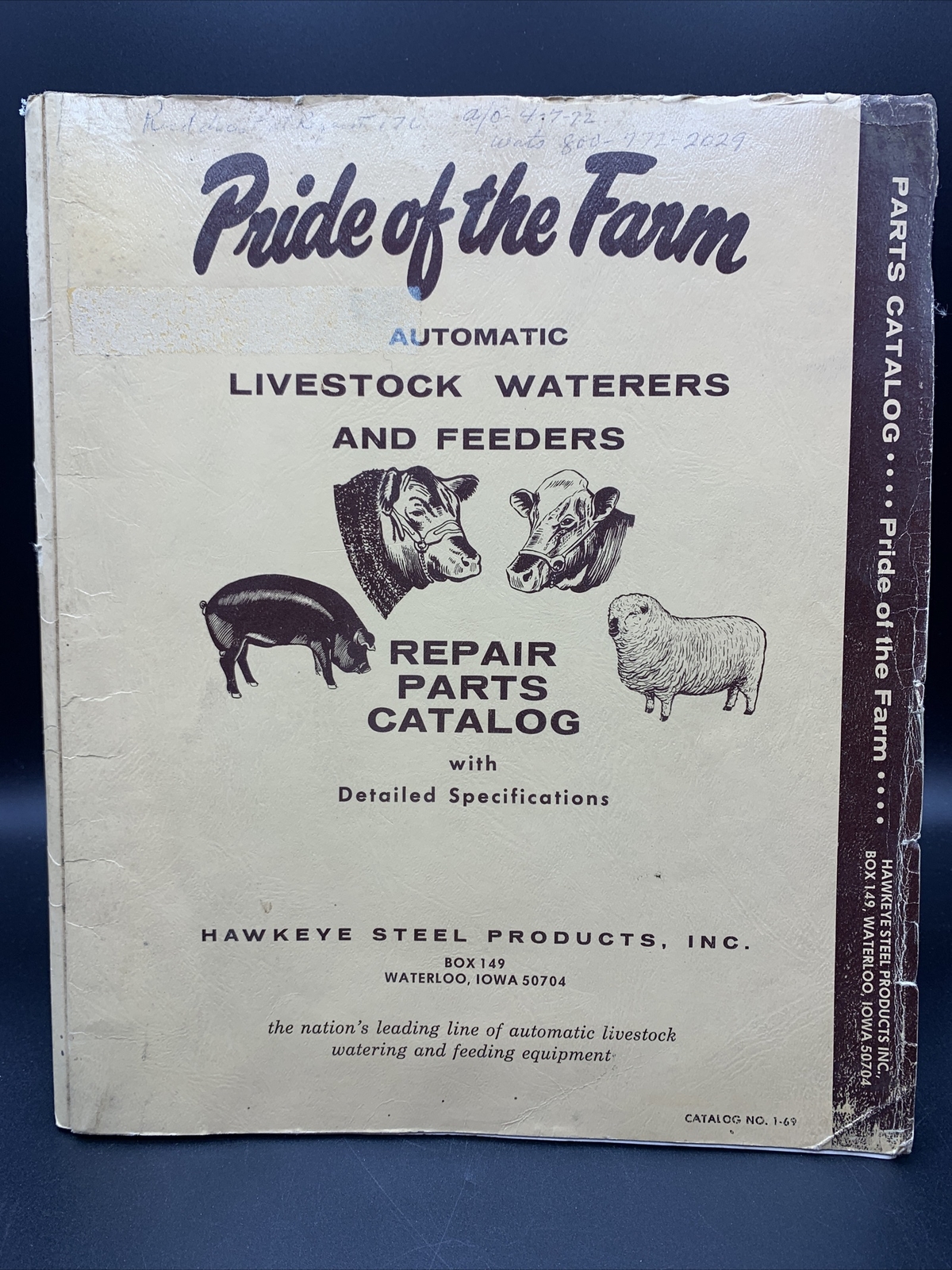 1960’s Hawkeye Steel Prod. Pride Of The Farm Repair Parts Catalog Waterloo Iowa