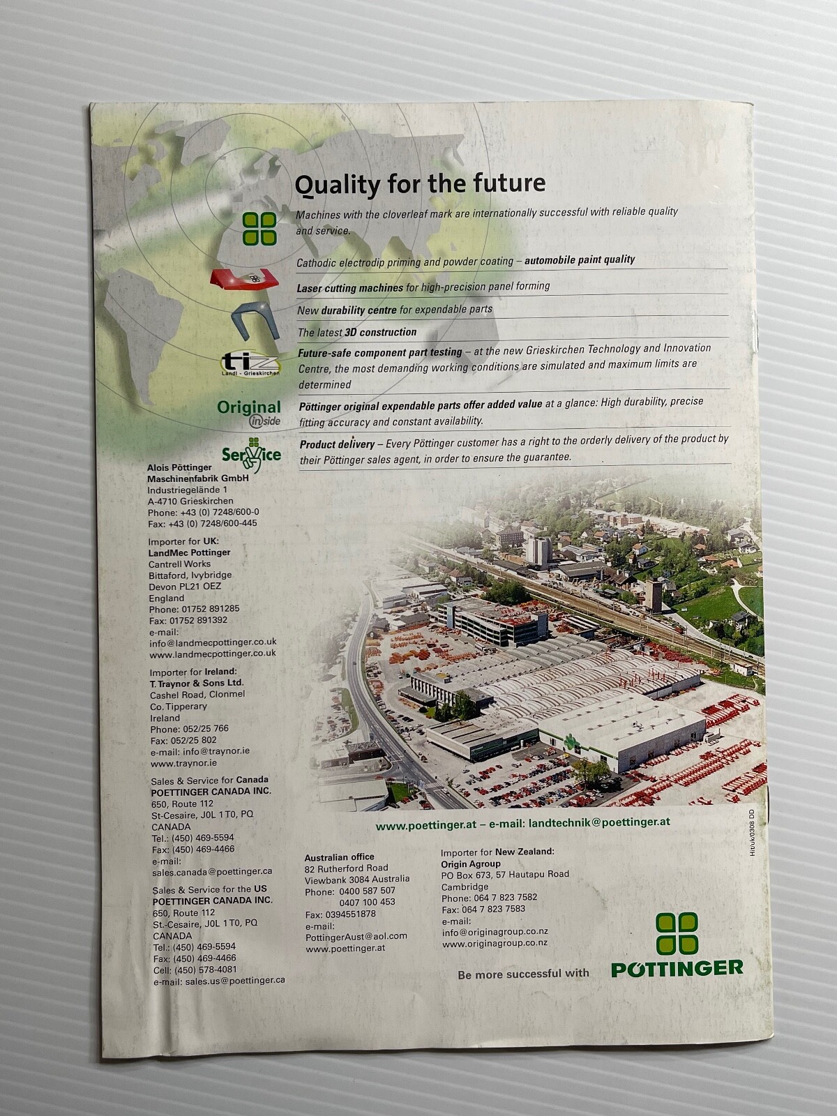 Pottinger Tedder Sales Brochure *2010s* (Showroom Sales Book)