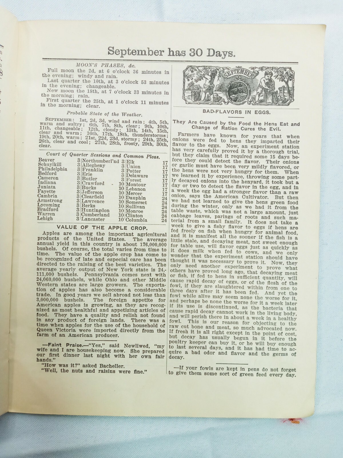 Vintage 1906 John Bear Baer’s Agricultural Almanac Lancaster, PA Antique Farmers