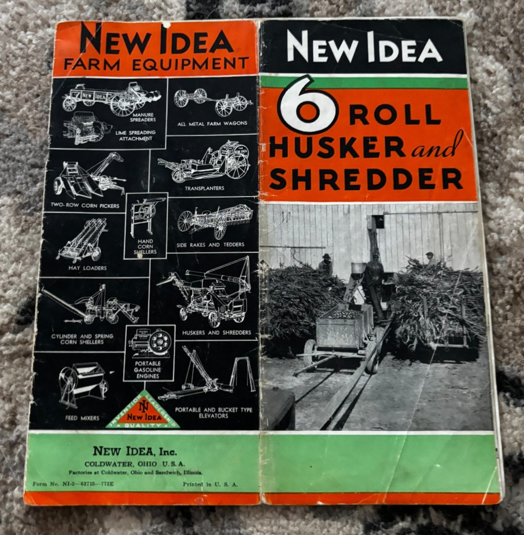 New Idea 6 Roll & Husker Shredder For 1937 Brochure DCPA26