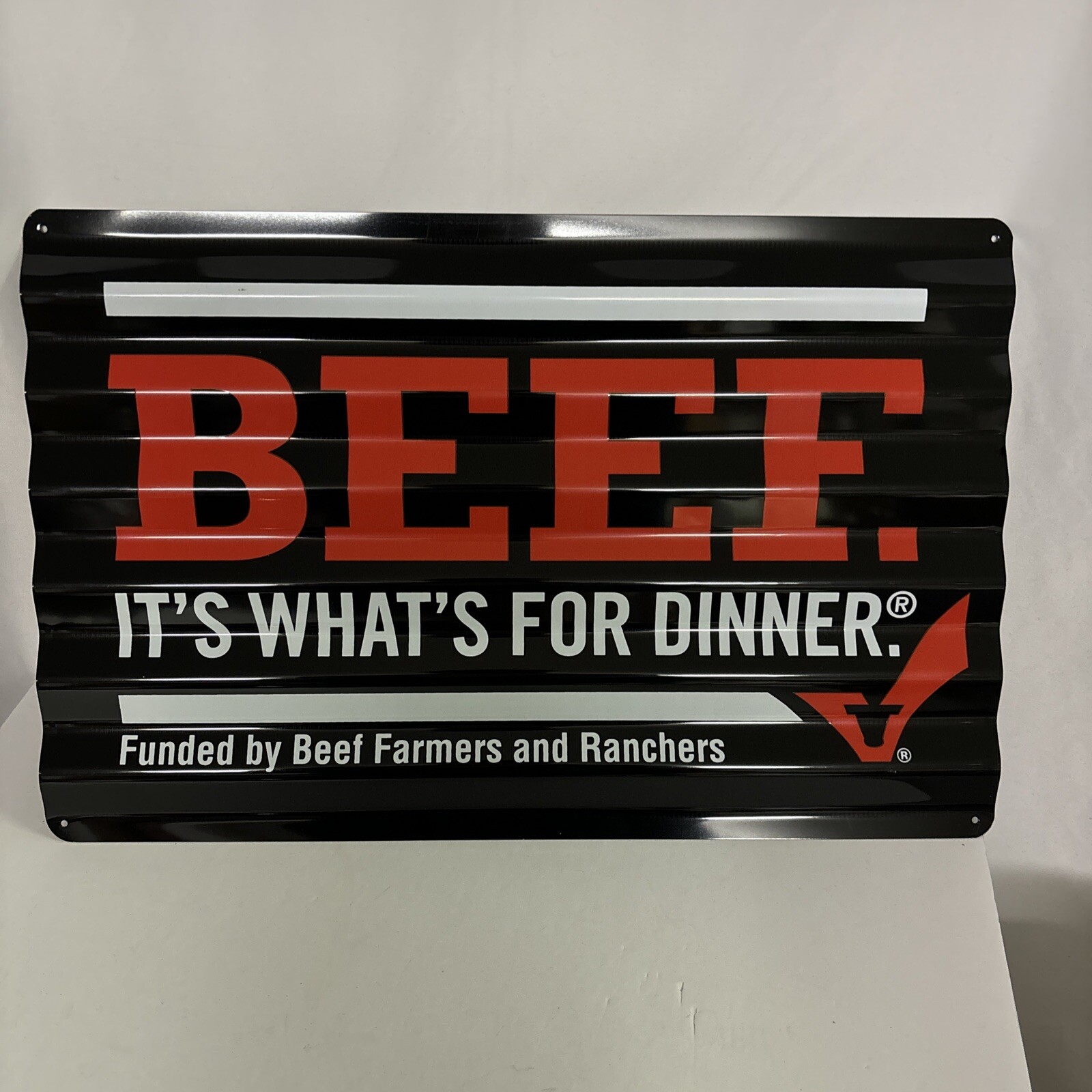 Beef It’s What’s For Dinner Tin Metal Sign 18″x12″ Cattle Rancher Beef Farmers